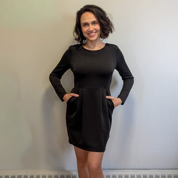 Dynamite Black Long Sleeve Dress - Picture 1 of 4